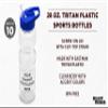 DISCOUNT PROMOS Custom Sports Bottles with Straw 28 oz. Set of 10, Personalized Bulk Pack - BPA Free, Great for Gym, Hiking, Cycling, Yoga and More - Blue view 3