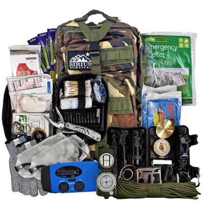 Bug Out Bag Backpack Bugout Kit Great for Family - Survival Backpack for Earthquakes, Hurricanes, Floods, Tornados, Fires & Other Disasters (Dark Camo)