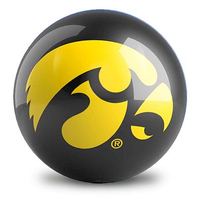 On The Ball Bowling NCAA Iowa Hawkeyes Bowling Ball Undrilled USBC Approved Available in 6, 8, 10, 12, 14, 15 & 16lb (6), Multi