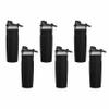 DISCOUNT PROMOS Juno Water Bottles with Flip Lid 20 oz. Set of 6, Bulk Pack - Reusable, Great for Gym, Hiking, Cycling and for School - Black view 1