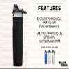 DISCOUNT PROMOS Juno Water Bottles with Flip Lid 20 oz. Set of 6, Bulk Pack - Reusable, Great for Gym, Hiking, Cycling and for School - Black view 2