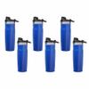 DISCOUNT PROMOS Juno Water Bottles with Flip Lid 20 oz. Set of 6, Bulk Pack - Reusable, Great for Gym, Hiking, Cycling and for School - Blue view 1