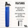 DISCOUNT PROMOS Juno Water Bottles with Flip Lid 20 oz. Set of 6, Bulk Pack - Reusable, Great for Gym, Hiking, Cycling and for School - Blue view 2