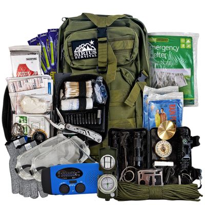 Bug Out Bag Backpack Bugout Kit Great for Family - Survival Backpack for Earthquakes, Hurricanes, Floods, Tornados, Fires & Other Disasters (Olive Drab)