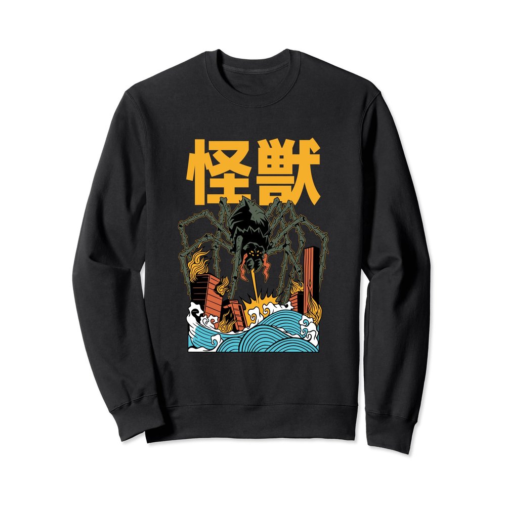 Kaiju Anime Japanese Aesthetic Monster Giant Harajuku Spider Sweatshirt
