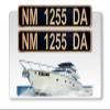 Curb-N-Sign Super Reflective BowBrite Custom Boat Registration Numbers and Letters, Pack of 1 (2pcs) Custom Boat Lettering, Highly Reflective Vinyl Decal Boat Decal Stickers (Bronze) view 1