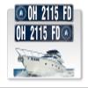 Curb-N-Sign Super Reflective BowBrite Custom Boat Registration Numbers and Letters, Pack of 1 (2pcs) Custom Boat Lettering, Highly Reflective Vinyl Decal Boat Decal Stickers (Space Force) view 1