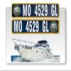 Curb-N-Sign Super Reflective BowBrite Custom Boat Registration Numbers and Letters, Pack of 1 (2pcs) Custom Boat Lettering, Highly Reflective Vinyl Decal Boat Decal Stickers (Navy) view 1