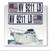 Curb-N-Sign Super Reflective BowBrite Custom Boat Registration Numbers and Letters, Pack of 1 (2pcs) Custom Boat Lettering, Highly Reflective Vinyl Decal Boat Decal Stickers (Thin Red Line) view 1