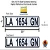 Curb-N-Sign Super Reflective BowBrite Custom Boat Registration Numbers and Letters, Pack of 1 (2pcs) Custom Boat Lettering, Highly Reflective Vinyl Decal Boat Decal Stickers (Thin Blue Line) view 3