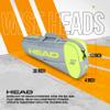 HEAD Core 3R Pro Tennis Racquet Bag, Holds 3 Racquets, Adjustable Strap, Grey/Yellow view 3