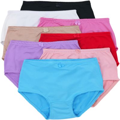 ToBeInStyle Women's Pack of 6 High-Rise Girdle Panties - Bold Assortment - 2X