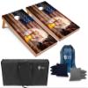 Tailgating Pros Patriotic Eagle US Flag Design Cornhole Board Set w/Bean Bags and Carrying Case - 4'x2' Corn Hole Toss Game - Optional LED Lights view 1