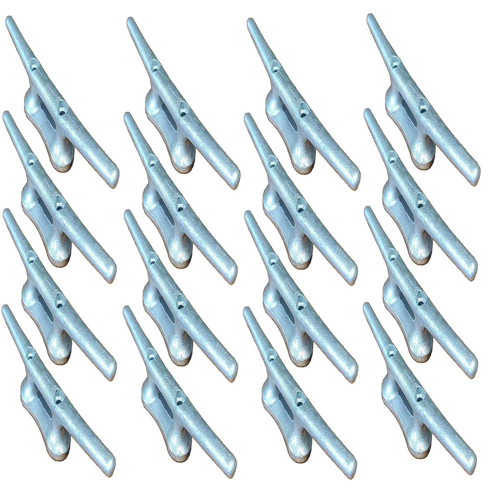 Smart Choice Marine Hot Dipped Galvanized Iron Dock Cleat Choose Size and Quantity (6", 16-Pack)