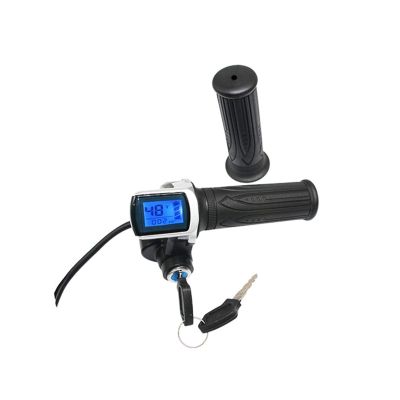 Electric Bike Scooter Twist Throttle 36v 48v Speed LCD Display Handlebar Throttle Electric Scooter Twist Cycling Throttle Grip DaJiKan (Color : 36V Speed Display)
