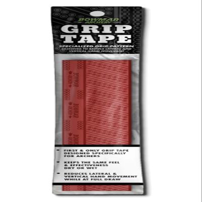 Bowmar Archery Grip Tape, Designed for Archers, Self-Adhering, Effective in Dry or Wet Conditions, Comfortable, Tacky, Easy to Install (Red)