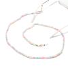 COLORFUL BLING Beaded Mask Lanyard Eye Glasses Chain Eyeglass Necklace Strap Holder Retainer Hanger Keeper Around Neck-pink view 4