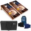 Tailgating Pros Patriotic Eagle US Flag Design Cornhole Board Set w/Bean Bags and Carrying Case - 4'x2' Corn Hole Toss Game - Optional LED Lights view 1