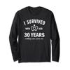 Best 30th Anniversary For Husband Survived 30 Years With Her Long Sleeve T-Shirt view 1