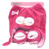 Bebeta Baby Hat and Bootie Set Owl Pink view 1