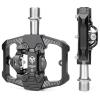 Mountain Bike Pedals - Dual Function Flat and Clipless Pedal - 3 Sealed Bearing Platform Pedals Clipless Compatible with SPD, Bicycle Pedals for BMX Spin Exercise Peloton Trekking Bike view 1