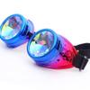 Steampunk Glasses for Raves Trippy Psychedelic Kaleidoscope Goggles with Rainbow Crystal Glass Lens view 2