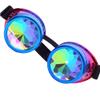 Steampunk Glasses for Raves Trippy Psychedelic Kaleidoscope Goggles with Rainbow Crystal Glass Lens view 4