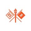 10-Pack Inkfidel 25B Information Technology Specialists Crossed Flags Vinyl Decal (Orange) view 1