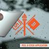 10-Pack Inkfidel 25B Information Technology Specialists Crossed Flags Vinyl Decal (Orange) view 2