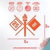 10-Pack Inkfidel 25B Information Technology Specialists Crossed Flags Vinyl Decal (Orange) view 3