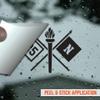 10-Pack Inkfidel 25N Nodal Network Systems Operator Maintainer Crossed Flags Vinyl Decal (Black) view 2