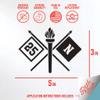 10-Pack Inkfidel 25N Nodal Network Systems Operator Maintainer Crossed Flags Vinyl Decal (Black) view 3