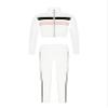 Loodgao Kids Girls Zipper Turtleneck Long Sleeve Crop Top with Leggings Tracksuit Set Gym Yoga Workout Outfits White 8 view 1