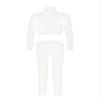 Loodgao Kids Girls Zipper Turtleneck Long Sleeve Crop Top with Leggings Tracksuit Set Gym Yoga Workout Outfits White 8 view 2