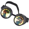 OMGREAT Raves Goggles with Rainbow Crystal Glass Lens Kaleidoscope Glasses Funky Prism Steampunk Glasses for Cosplay Party view 2