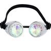 Kaleidoscope Goggles for Raves Trippy Psychedelic Steampunk Glasses with Rainbow Prism Diffraction Crystal Lenses view 1