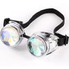 Kaleidoscope Goggles for Raves Trippy Psychedelic Steampunk Glasses with Rainbow Prism Diffraction Crystal Lenses view 2