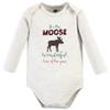 Hudson Baby Boys Cotton Long-sleeve Bodysuits And Toddler T-Shirt Set, Moose Wonderful Time, 0-3 Months US view 3