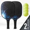Franklin Sports Decimator 2 Player Pickleball Paddle + Ball Set - (2) Fiberglass Rackets + (4) X-40 Balls Included - USA Pickleball (USAPA) Approved view 4