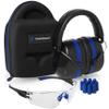 TradeSmart All-in-One Shooting Ear Protection - Comfort+ NRR 28 Earmuffs, Glasses & Earplugs + Carry Case view 1
