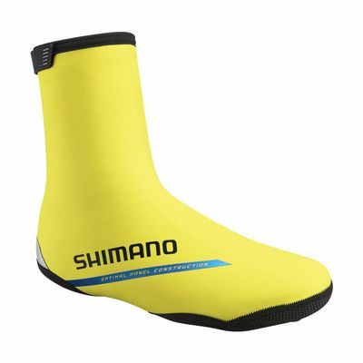 SHIMANO Clothing Unisex Road Thermal Shoe Cover, Neon Yellow, Size M (40-42)