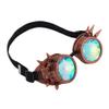 OMGREAT Steampunk Kaleidoscope Goggles with Rainbow Crystal Glass Lens, Perfect for Cosplay, Party, and Festivals view 2
