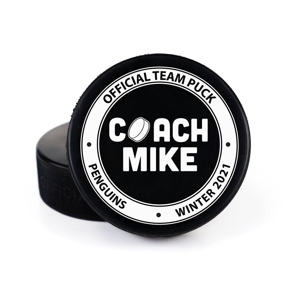 Buffalo Bottle Craft Hockey Puck- Best Coach Printed Gift Personalized Puck- Official Size-Thanks Coach,Team Custom Design Real Hockey Puck Gift