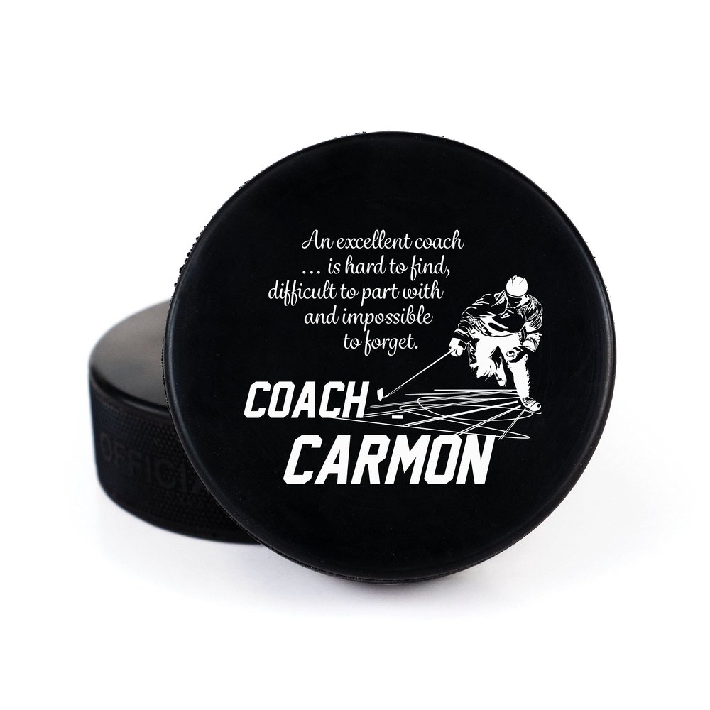 Buffalo Bottle Craft Hockey Puck- Best Coach Printed Gift Personalized Puck- Official Size-Thanks Coach,Team Custom Design Real Hockey Puck Gift
