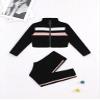 Loodgao Kids Girls Zipper Turtleneck Long Sleeve Crop Top with Leggings Tracksuit Set Gym Yoga Workout Outfits Black 8 view 3