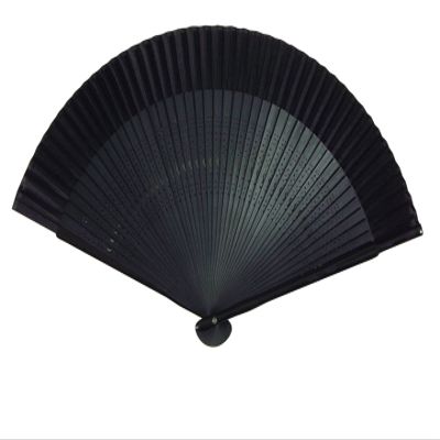Japanese Miscellaneous Goods, Kyoto Accessories, Black FORMAL Selection, Pure Silk Fan