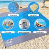 Beach Blanket, Beach Mat Sand Free Waterproof 79" X 83" Suitable for 4-7 Adults, Waterproof Lightweight Picnic Blankets for Travel, Camping, Hiking view 2