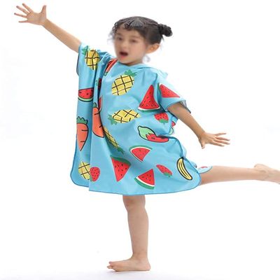 LSDRALOBBEB Beach Towels Sports Towel Beach Towel Children's Quick-Drying Hooded Swimming Bathrobe Changing Cloak Beach Swimming Sport Robe 901(Color:1;Size:One Size)
