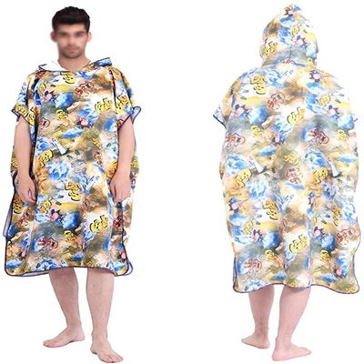 LSDRALOBBEB Beach Towels Sports Towel Beach Towel Wrap Printed Quick-Drying Shawl Hood Windproof Sunscreen Wearable Beach Towel Strong Absorption Sport Robe 901(Color:4;Size:One Size)