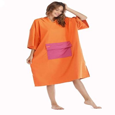 LSDRALOBBEB Beach Towels Sports Towel Beach Towel Wrap Spring Beach Towel Bathrobe Diving Cloak Quick-Drying Jacket with Hood Sport Robe 901(Color:3;Size:One Size)